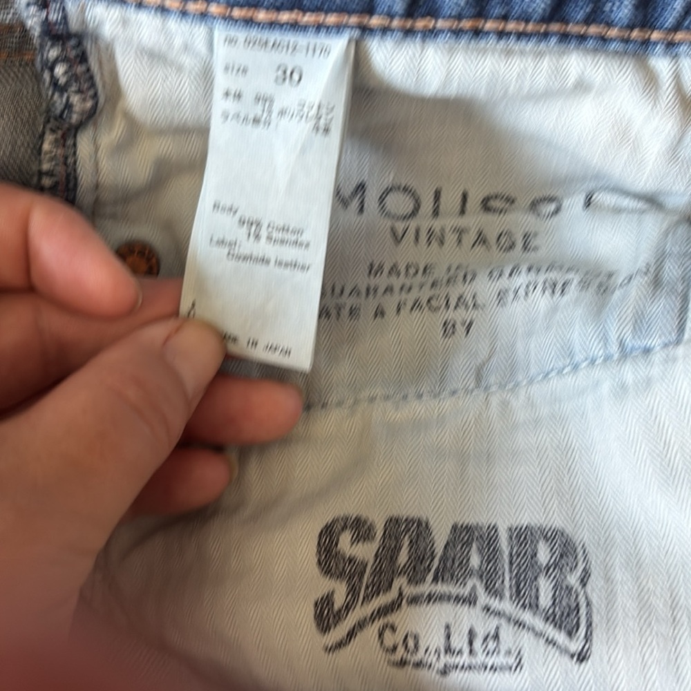 Moussy Straight Leg Blue Jeans with Raw Hem - Picture 3 of 15